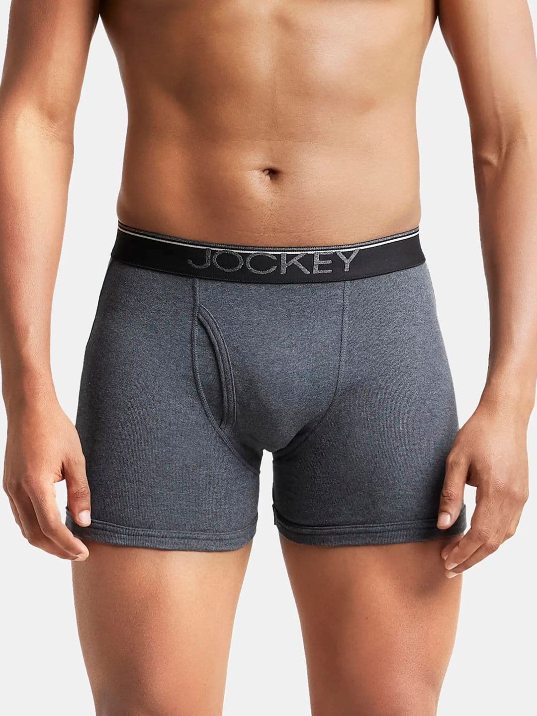 Jockey Combed Cotton Rib Boxer Brief with Ultrasoft and Durable Waistband-8009 - view 1