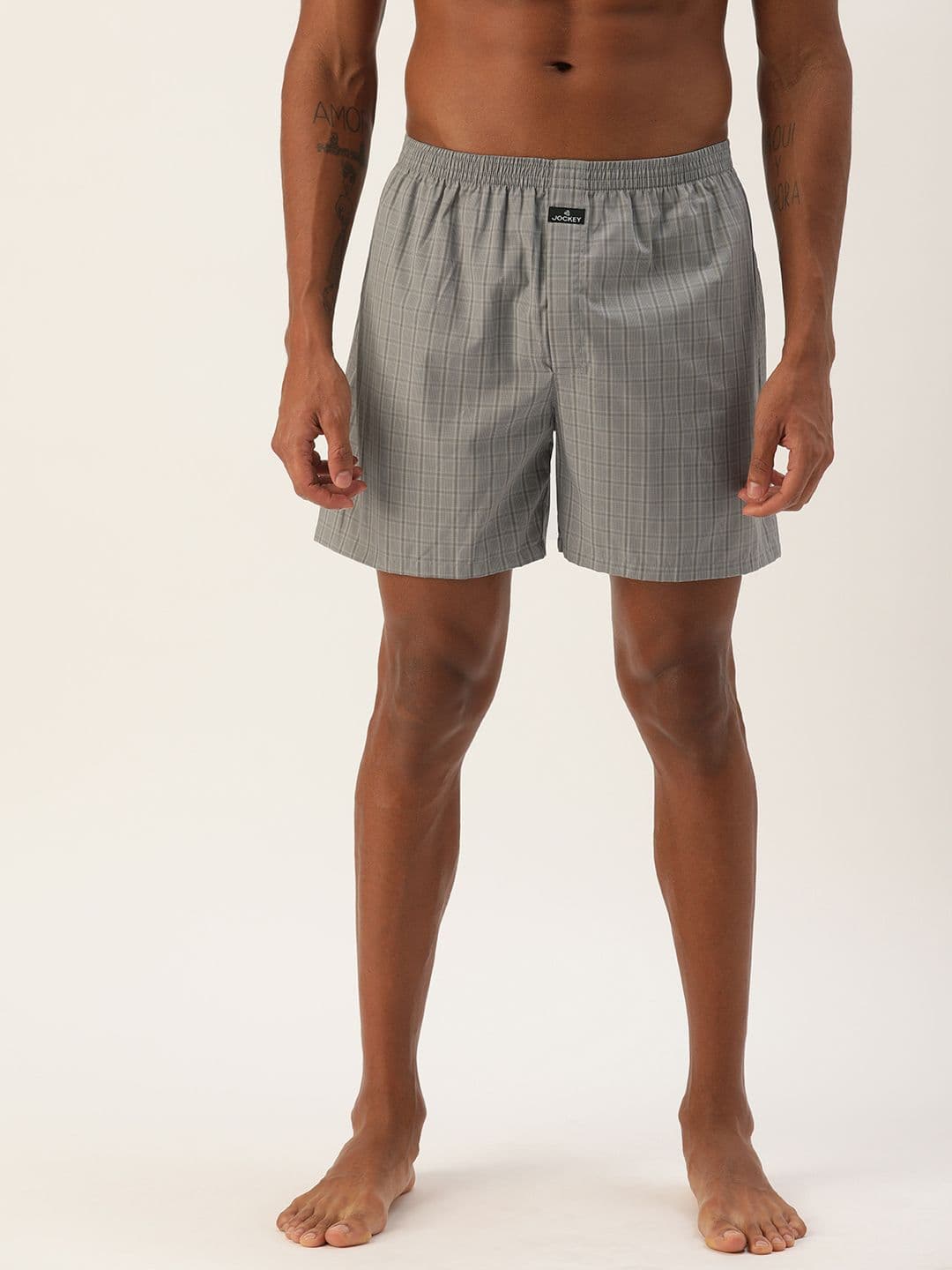 Jockey Men Assorted Checked Pure Cotton Boxers 1222-0110-ASSTD - view 1