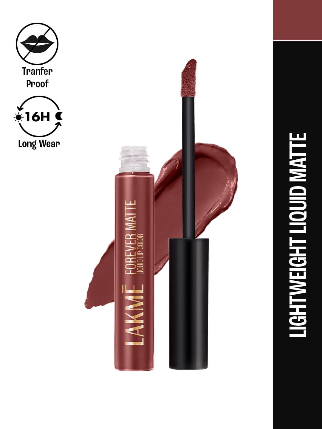 Lakme Forever Matte Lightweight & Transferproof 16Hr Liquid Lipstick 5.6ml - Nude Dream - view 1