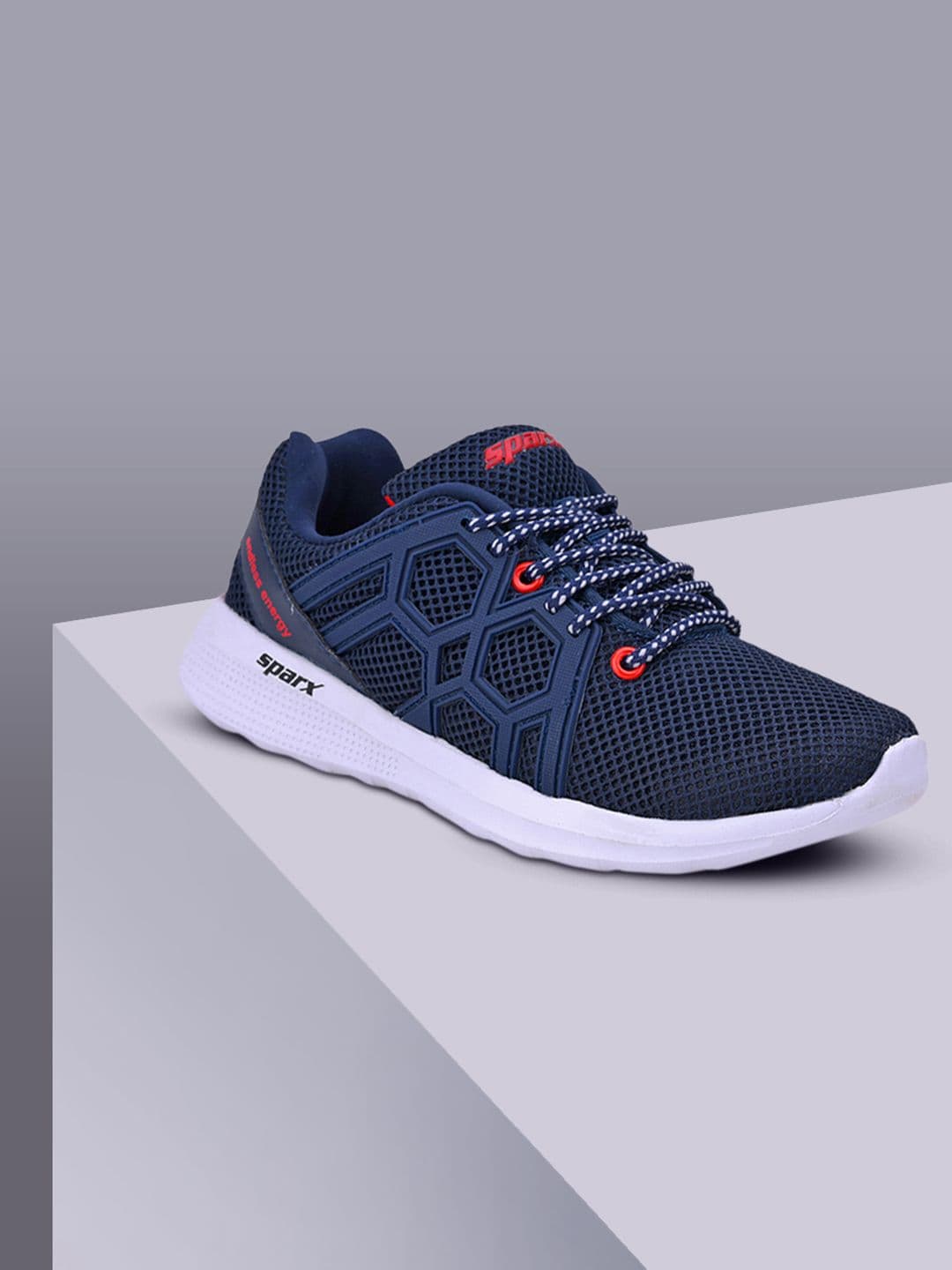 Sparx Men Navy Blue Mesh Running Shoes - view 1