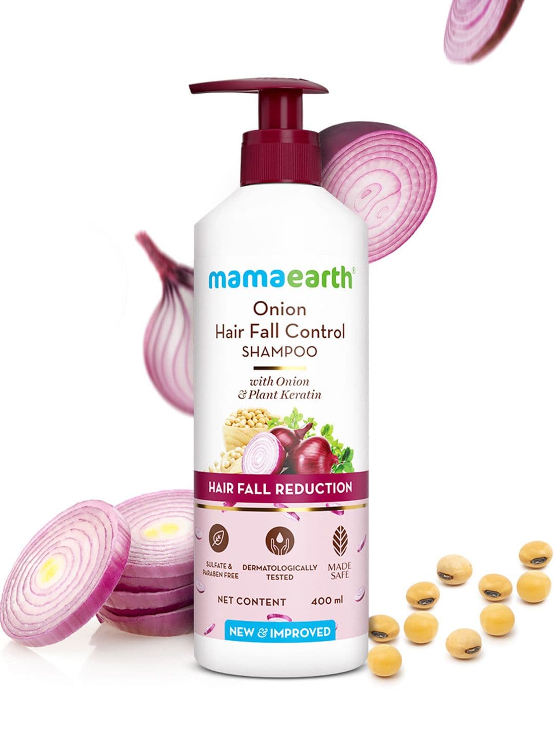 Mamaearth Hair Growth & Hair Fall Control Onion Shampoo 400 ml - view 1