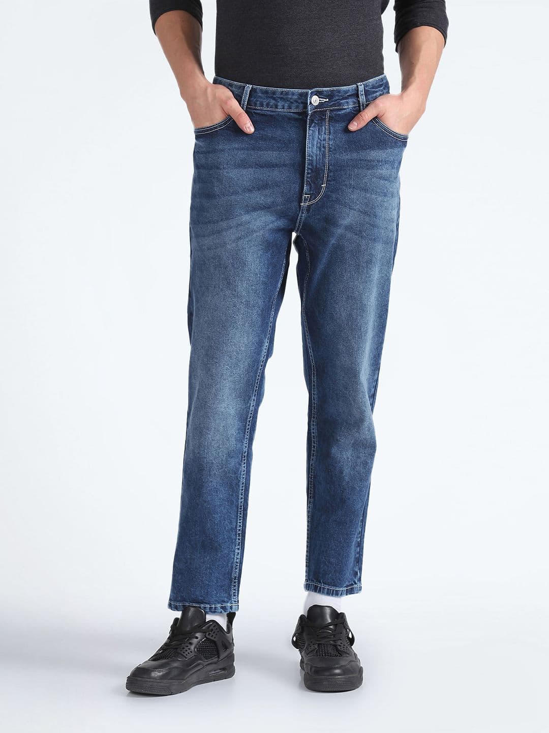 Flying Machine Men Blue Slim Fit Mid-Rise Clean Look Jeans - view 1