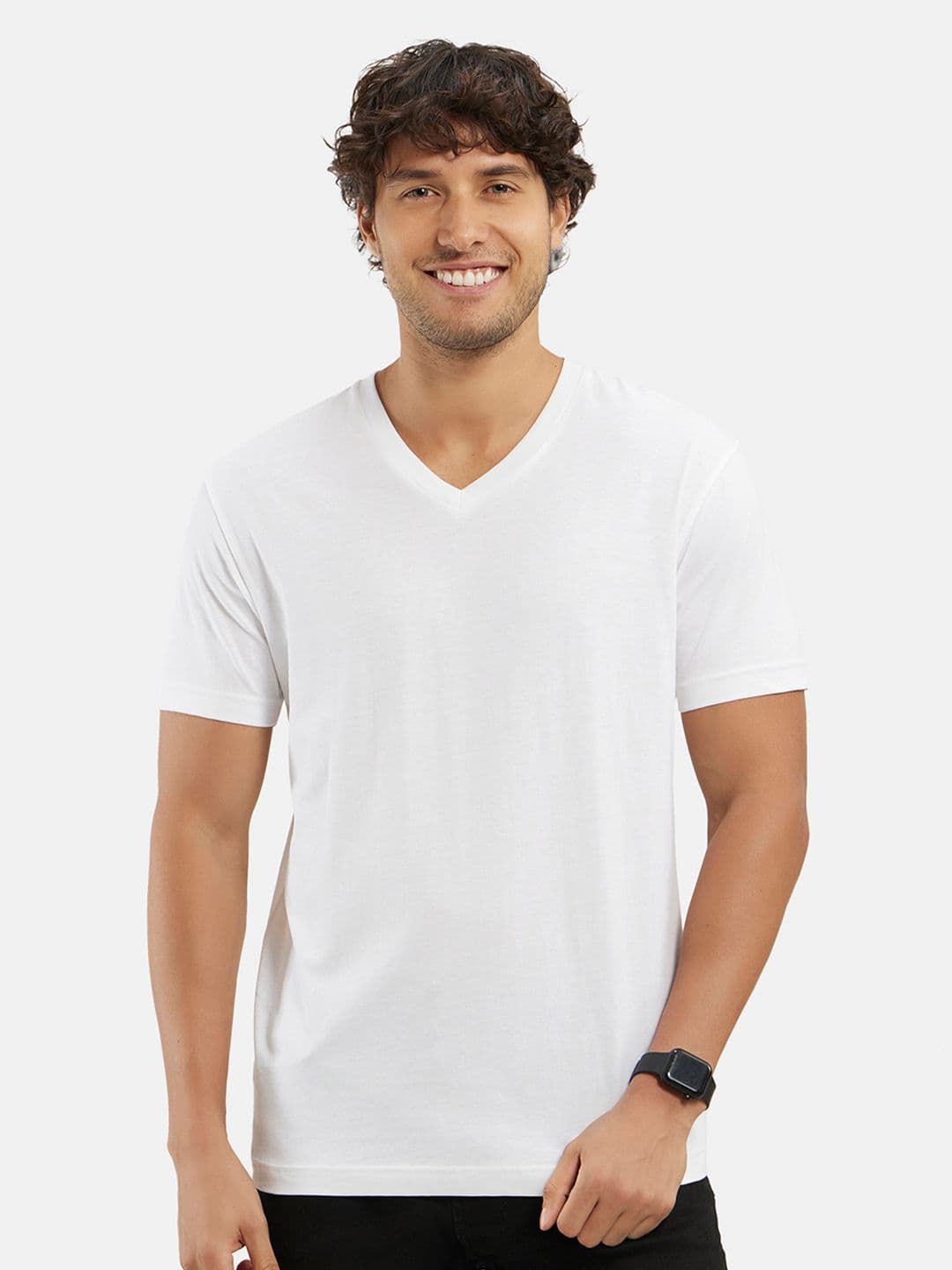 Jockey Combed Cotton Rich V Neck Half Sleeve Tshirt -2726 - view 1