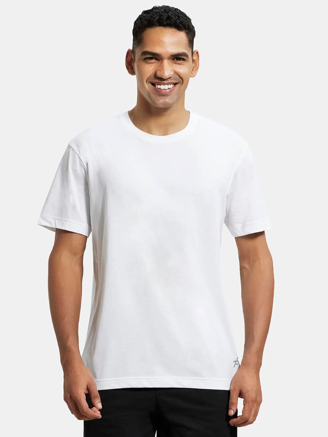 Jockey Combed Cotton Rich Round Neck Half Sleeve Tshirt-2714 - view 1
