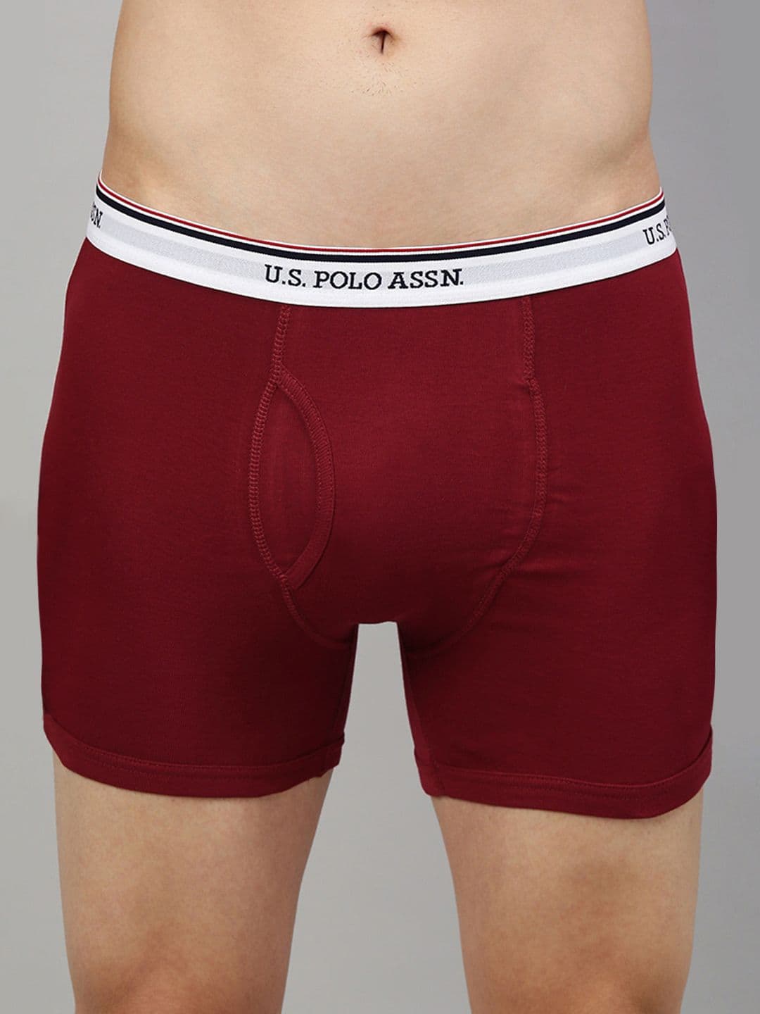 U.S. Polo Assn. Men Maroon Solid Trunks I667-006-P1 - view 1