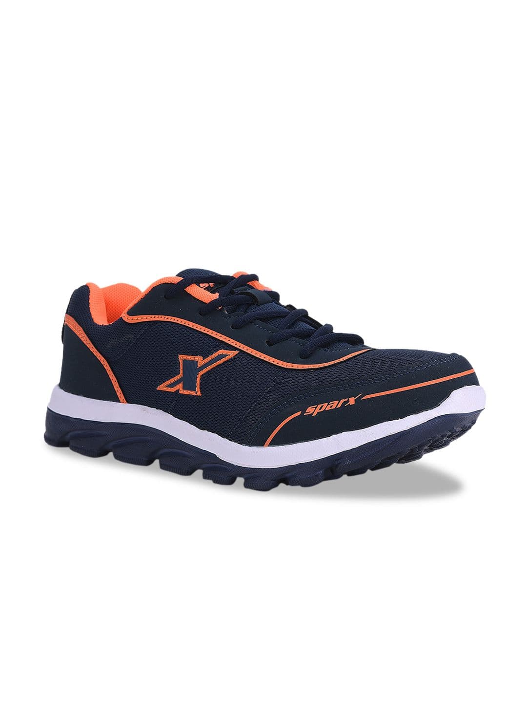 Sparx Men Navy Blue & Orange Mesh SM-277 Running Shoes - view 1