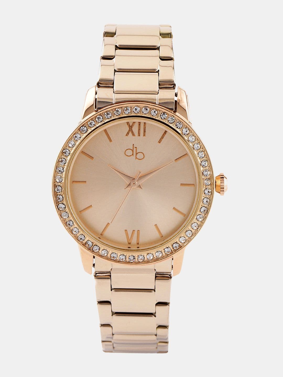DressBerry Women Rose Gold-Toned Embellished Dial Watch MFBTMLDBA6 - view 1