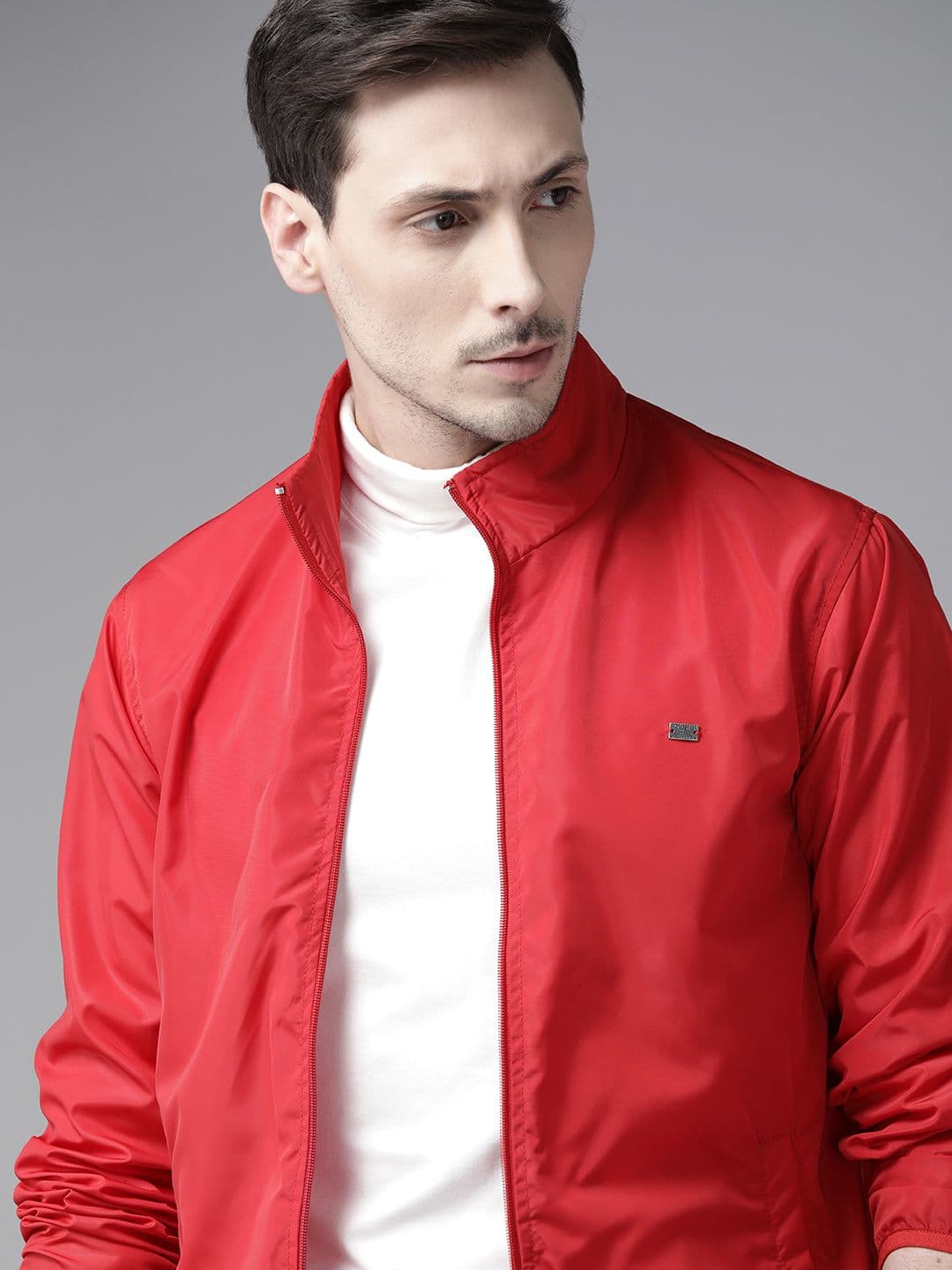 Roadster Men Red Solid Lightweight Tailored Jacket - view 1