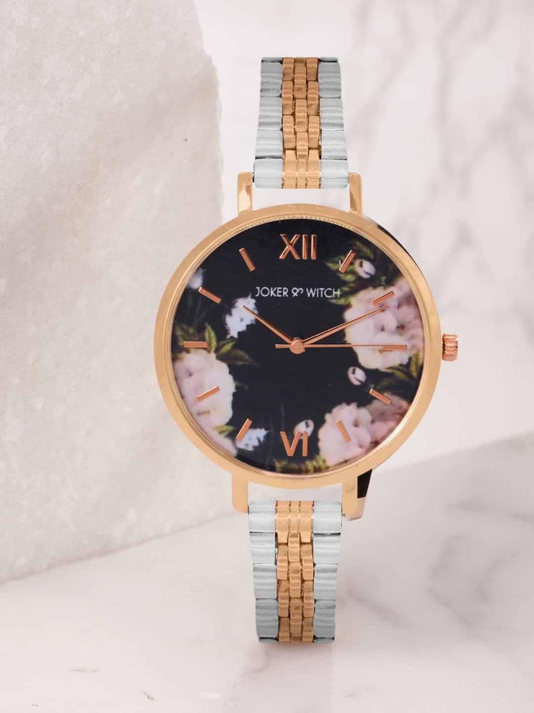 JOKER & WITCH Women Black & Silver-Toned Analogue Watch AMWW324 - view 1