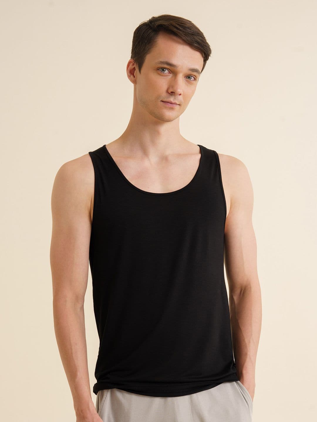 DAMENSCH Men Bamboo Round Neck Vest DAM-VEST-NBL - view 1