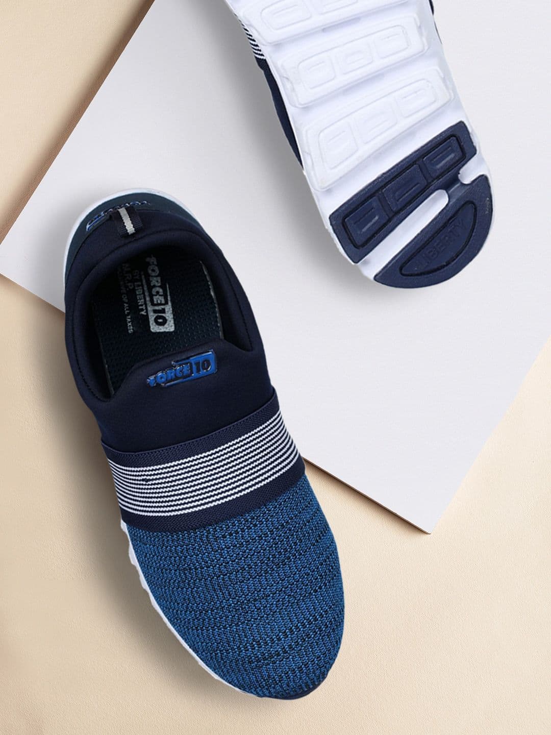 Liberty Men Blue Mesh Walking Shoes - view 1