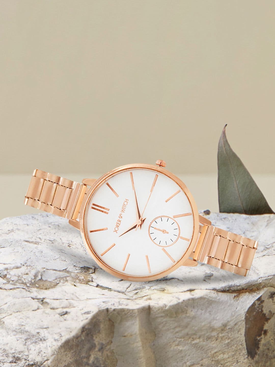 JOKER & WITCH Women White & Rose Gold Analogue Watch AMWW184 - view 1