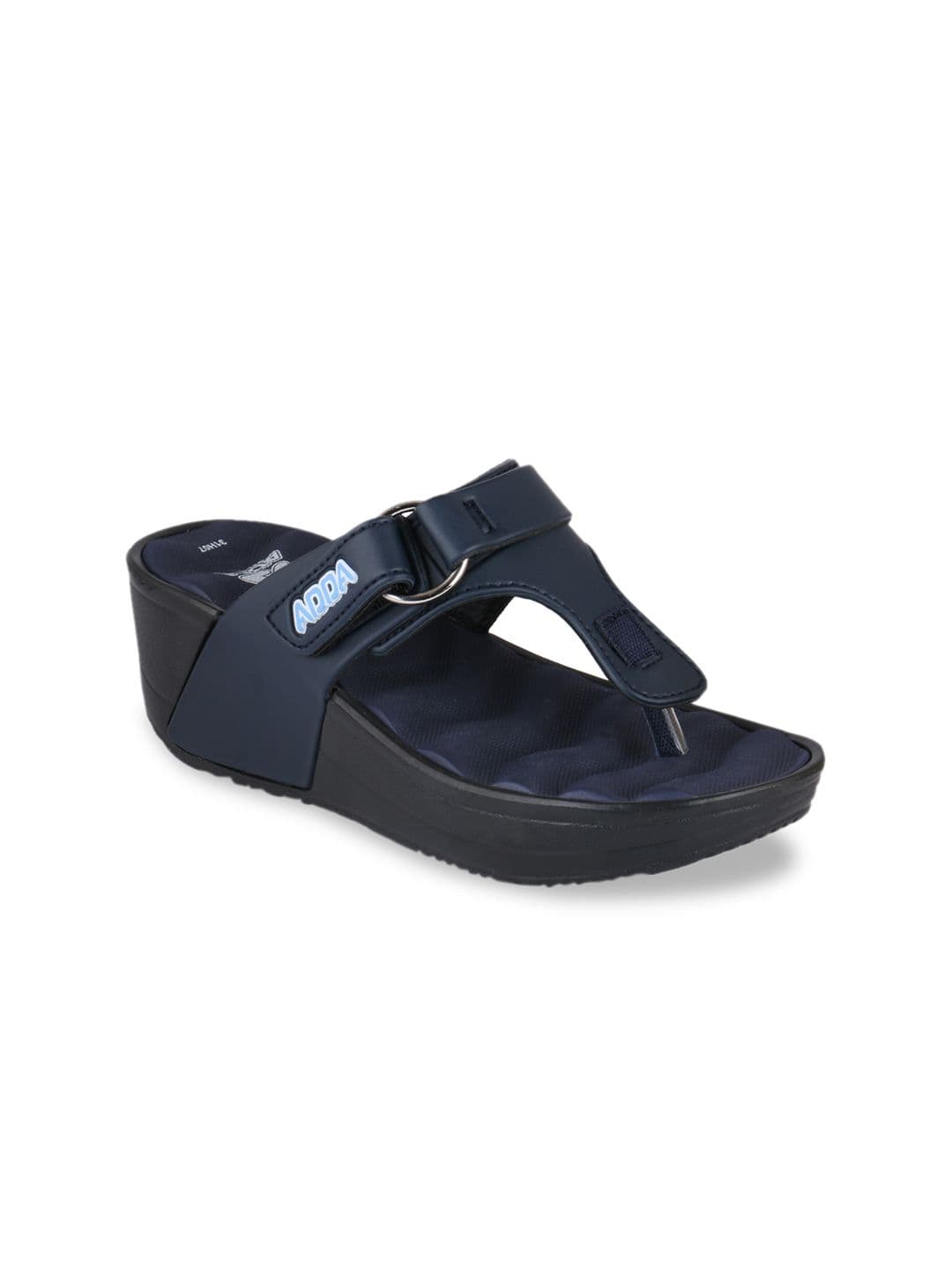Adda Women Navy Blue Solid Sandals - view 1