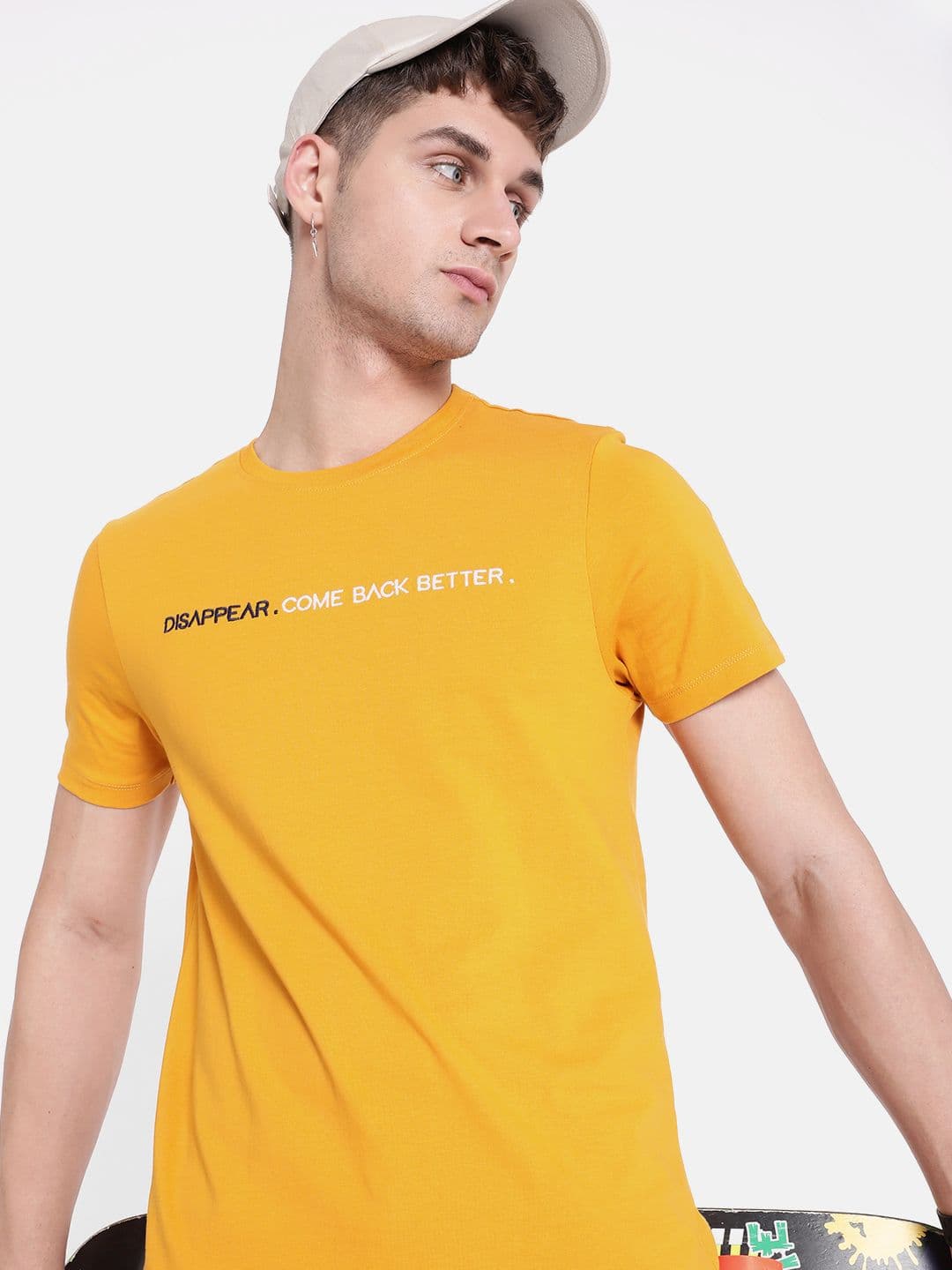 The Roadster Lifestyle Co. Pure Cotton Typography Embroidered T-shirt - view 1