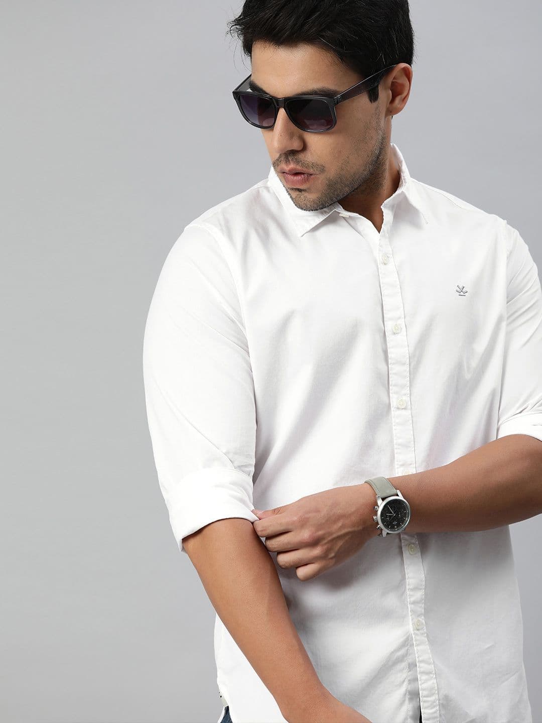 WROGN Men White Slim Fit Casual Shirt - view 1