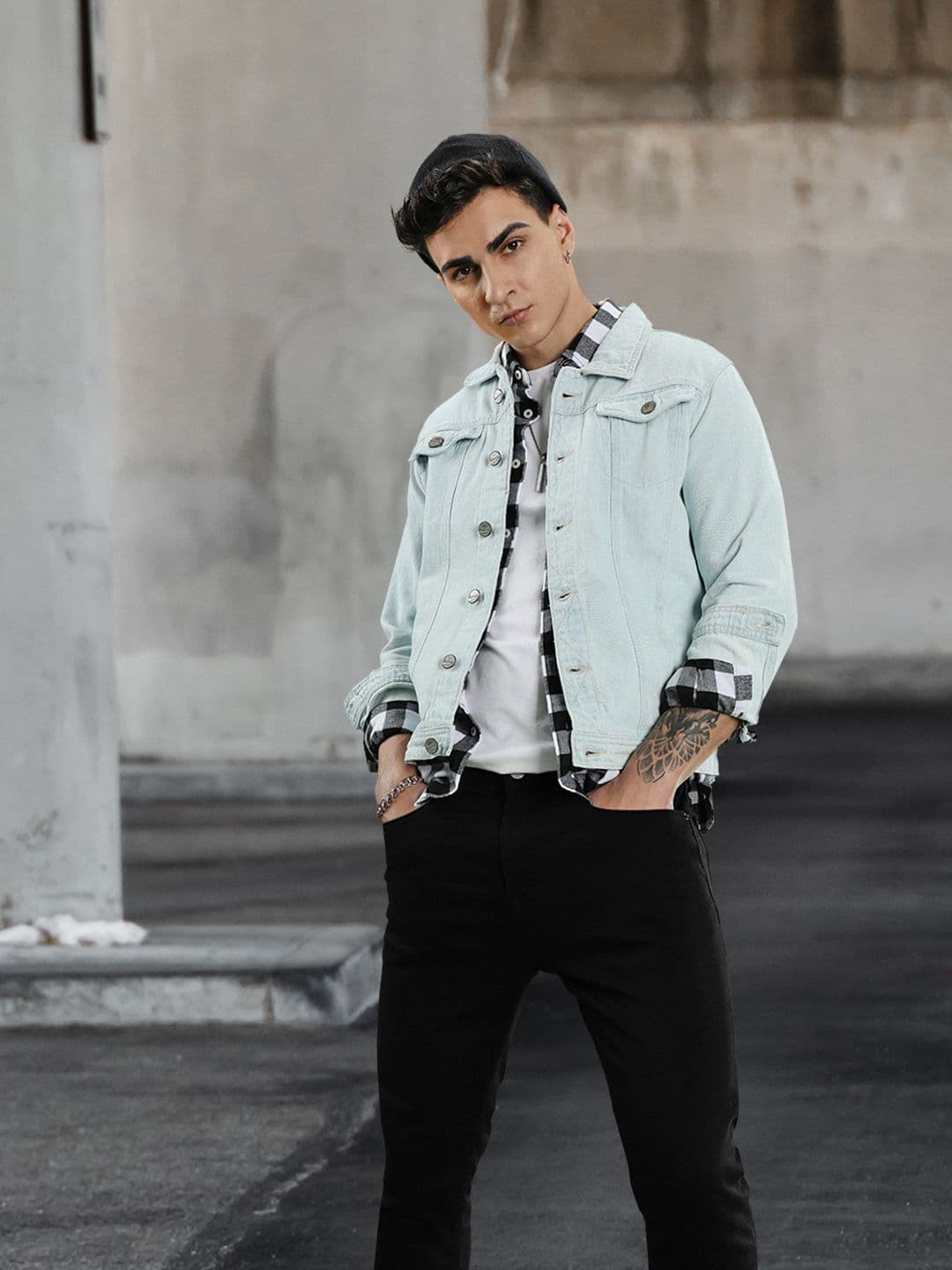 Roadster Men Blue Solid Denim Jacket - view 1