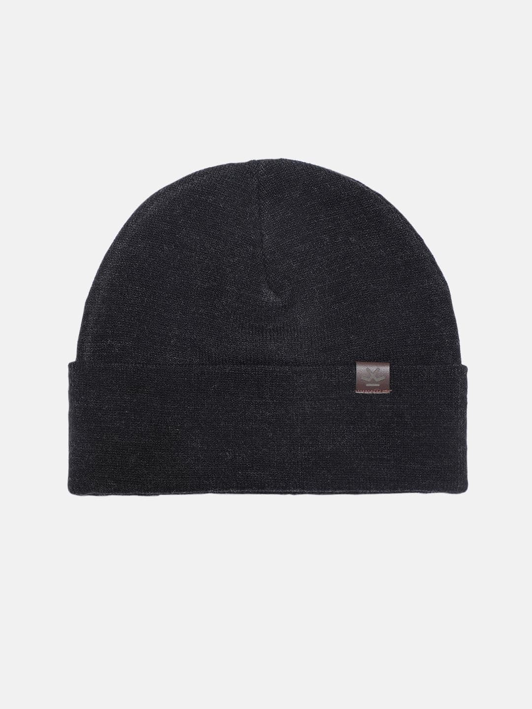WROGN Unisex Charcoal Grey Solid Acrylic Beanie - view 1