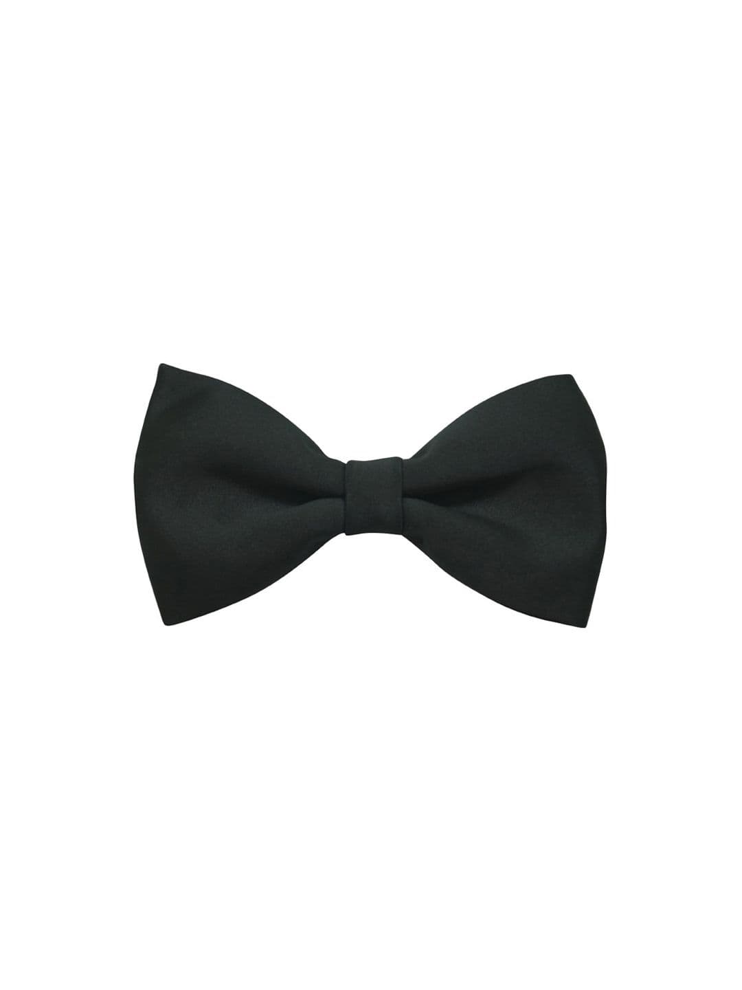 The Tie Hub Black Solid Pure Silk Bow Tie - view 1