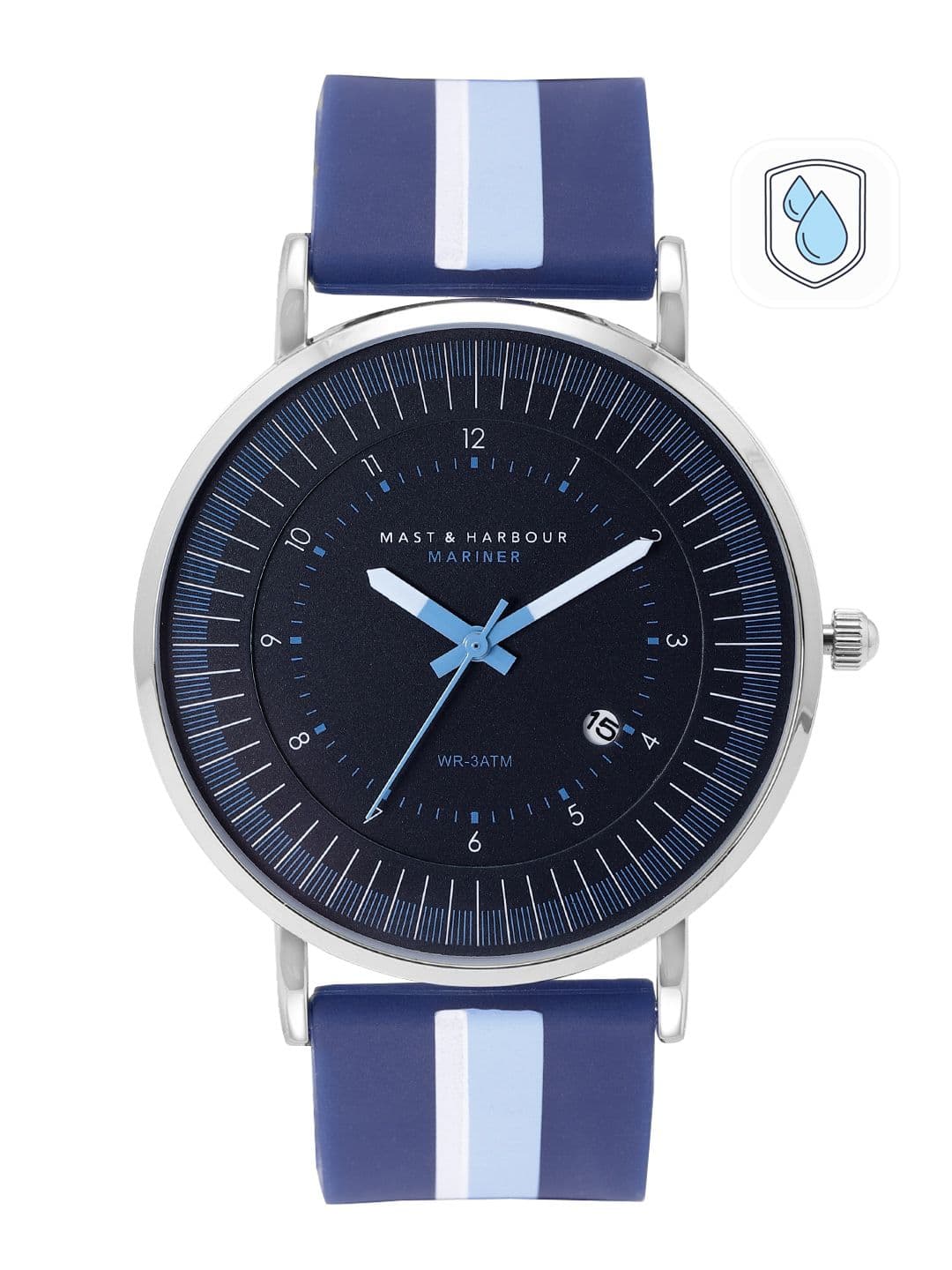 Mast & Harbour Unisex Blue& White Analogue Watch MFB-PN-SM-1901 - view 1