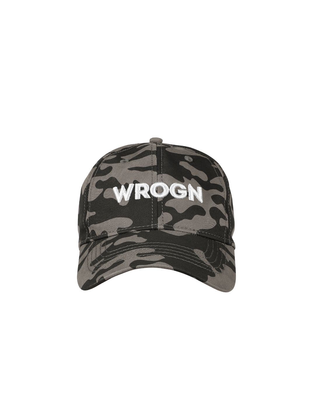 WROGN Unisex Black & Grey Printed Baseball Cap - view 1