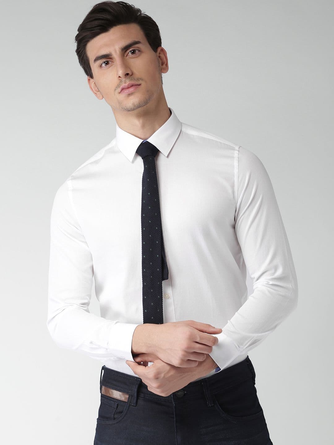 INVICTUS White Slim Fit Formal Shirt - view 1