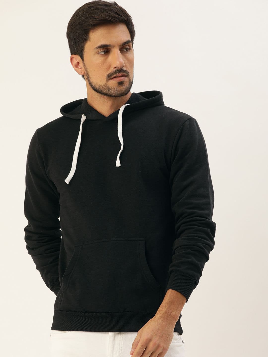 CAHOOT Men Black Solid Hooded Sweatshirt - view 1