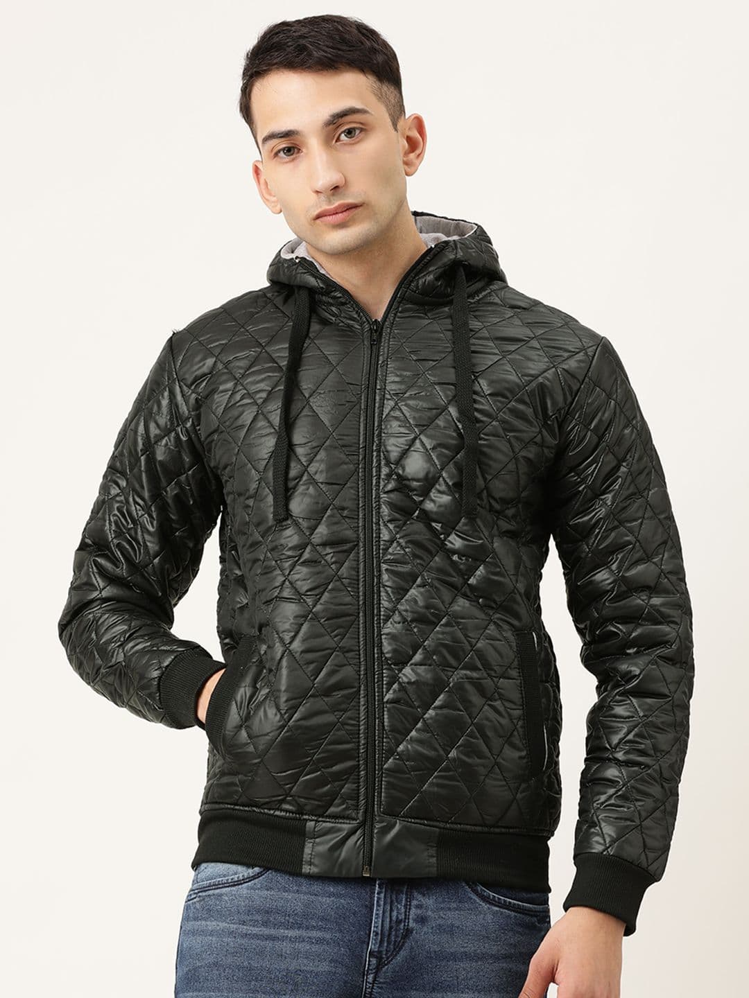 CAHOOT Men Black Solid Quilted Jacket - view 1