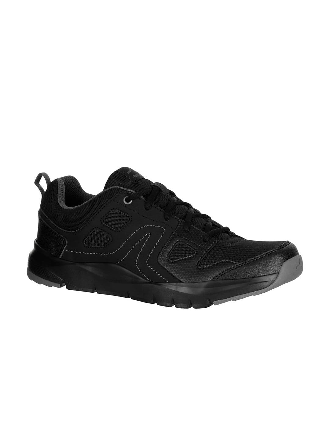 Decathlon Men Black HW 100 Water Repellent Walking Shoe - view 1