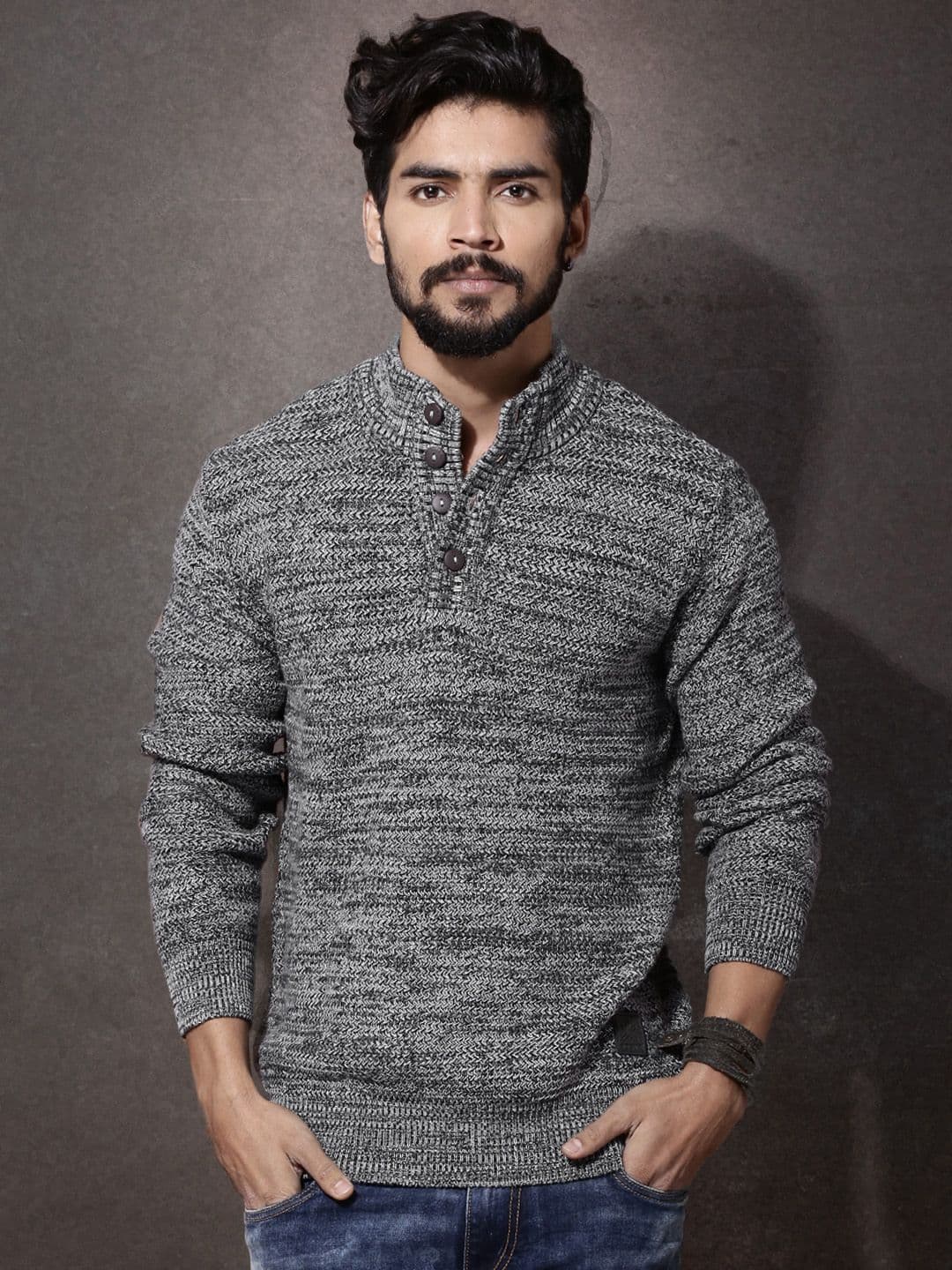 Roadster Grey Melange Sweater - view 1