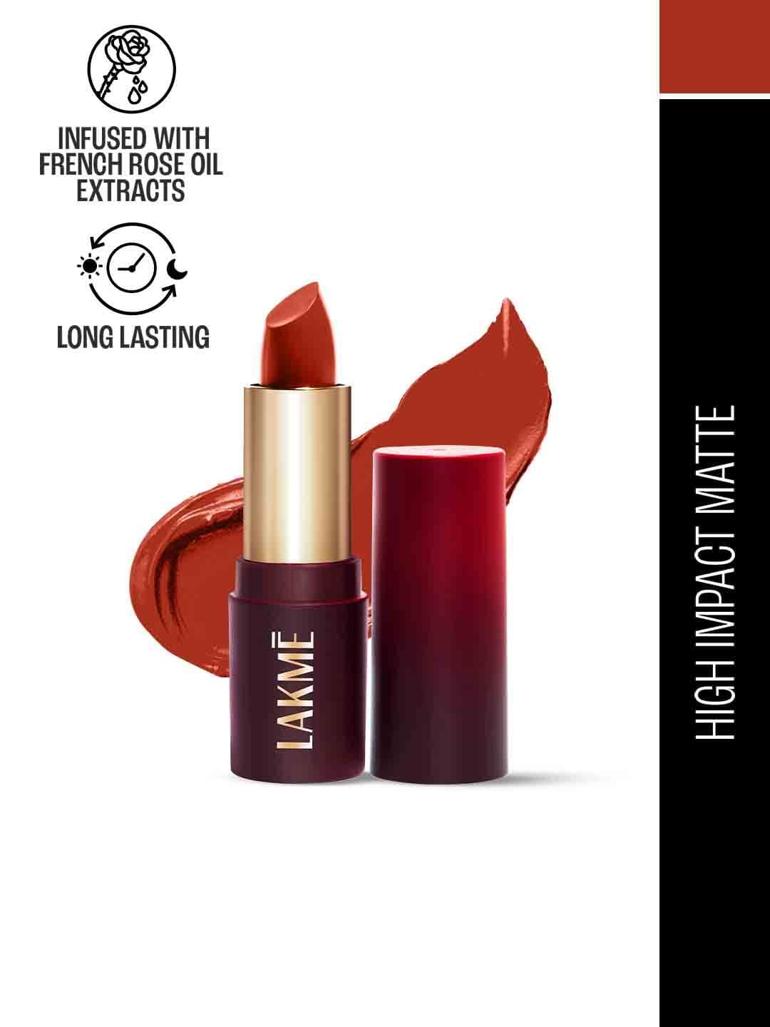 Lakme Forever Matte Long Lasting Lipstick With French Rose Oil Ext 4.5g - Red Orchid CR4 - view 1