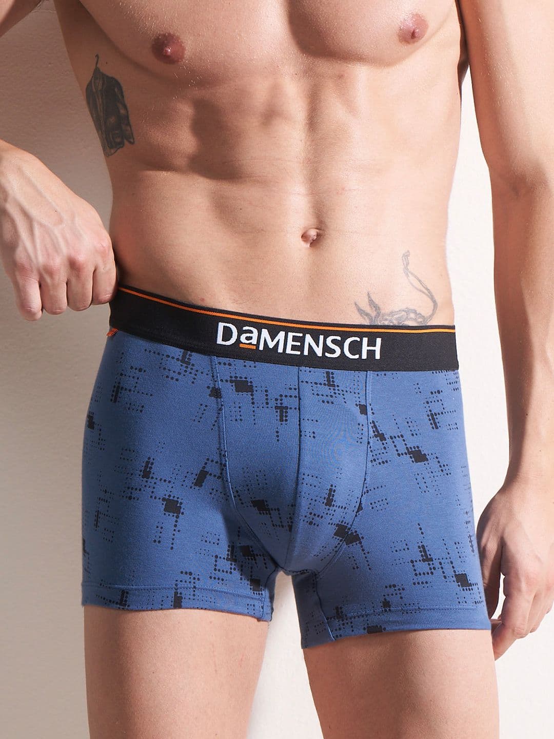 DAMENSCH Men Blue Printed Anti Bacterial Deodorizing Cotton Trunk DAM-CTP-T-MRB - view 1