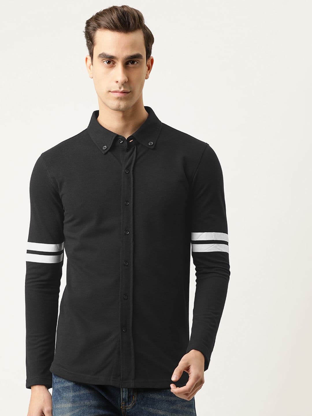 CAHOOT Men Black Regular Fit Solid Casual Shirt - view 1