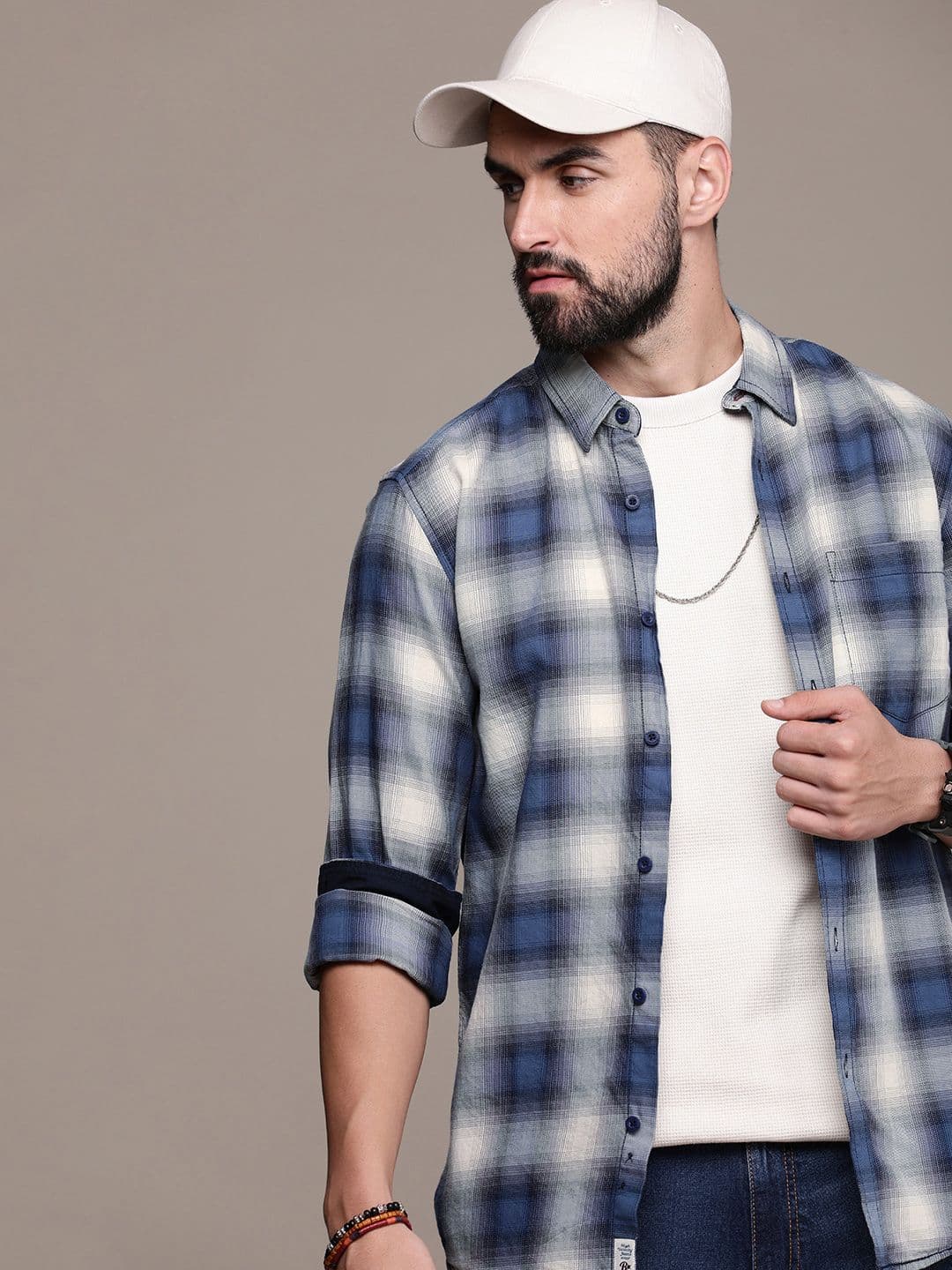 The Roadster Life Co. Pure Cotton Checked Casual Shirt - view 1
