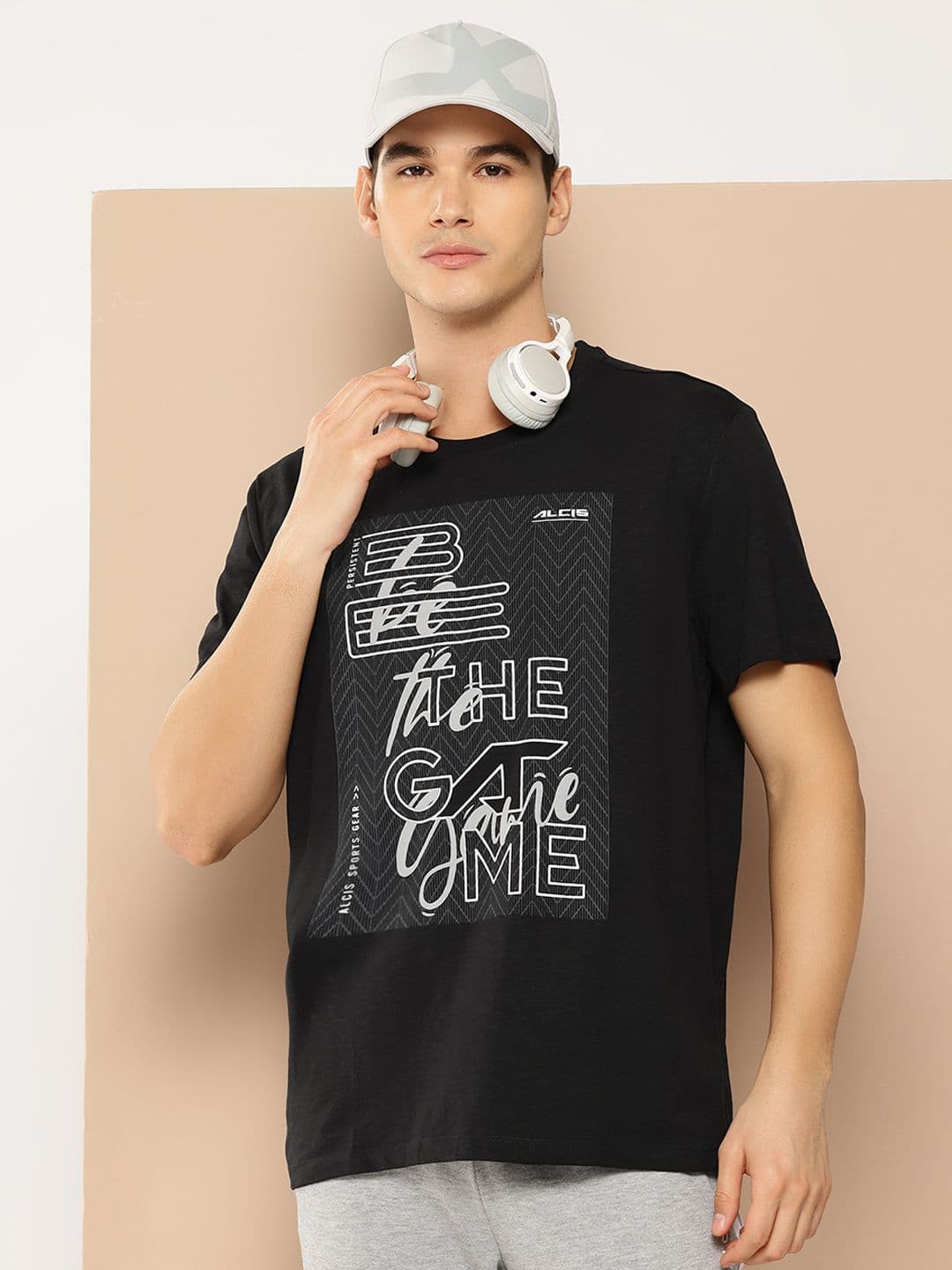 Alcis Typography Printed Slim Fit T-shirt - view 1