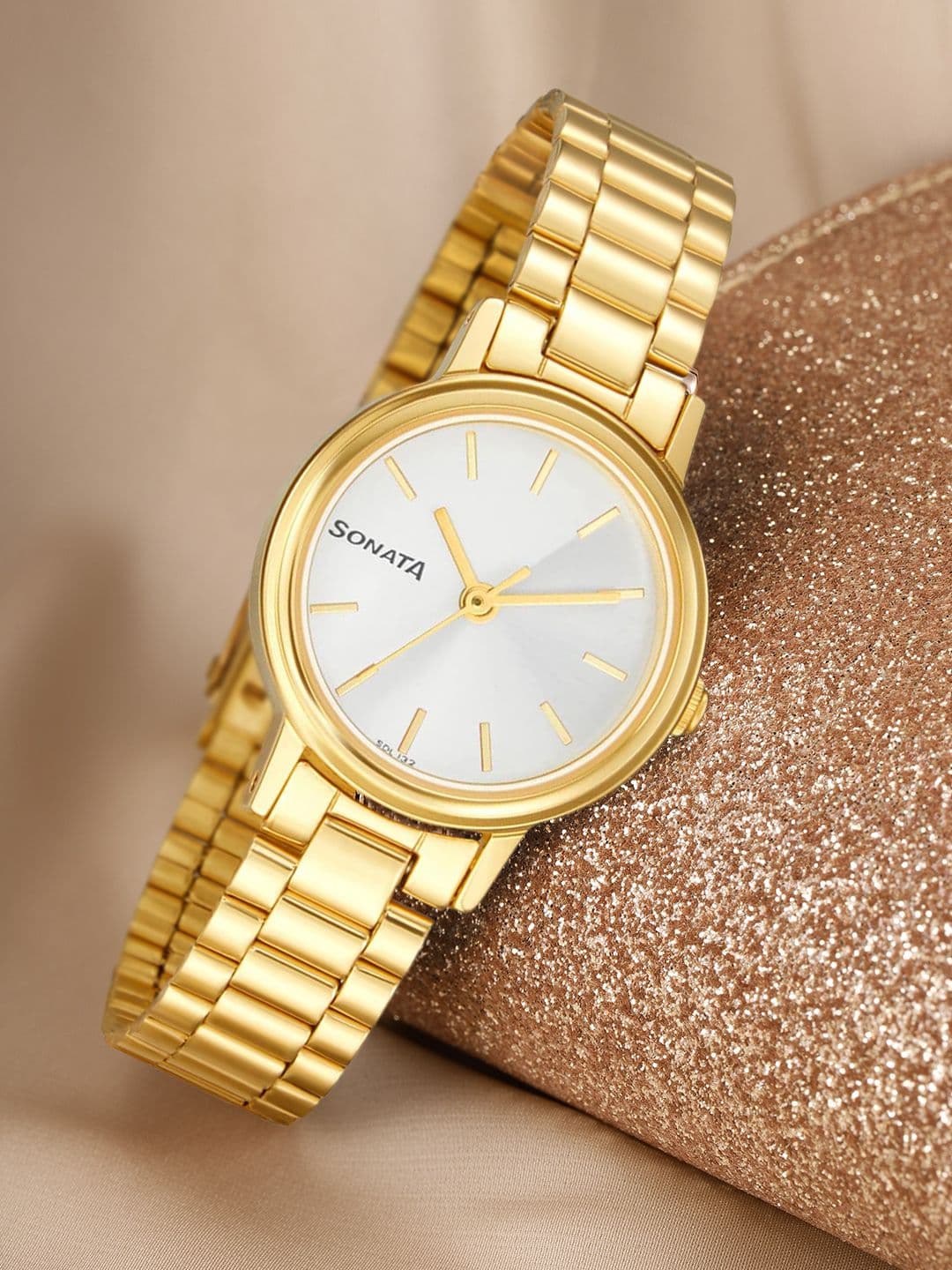 Sonata Essentials Quartz Analog With White Dial Watch For Women - Nt8096ym06 - view 1