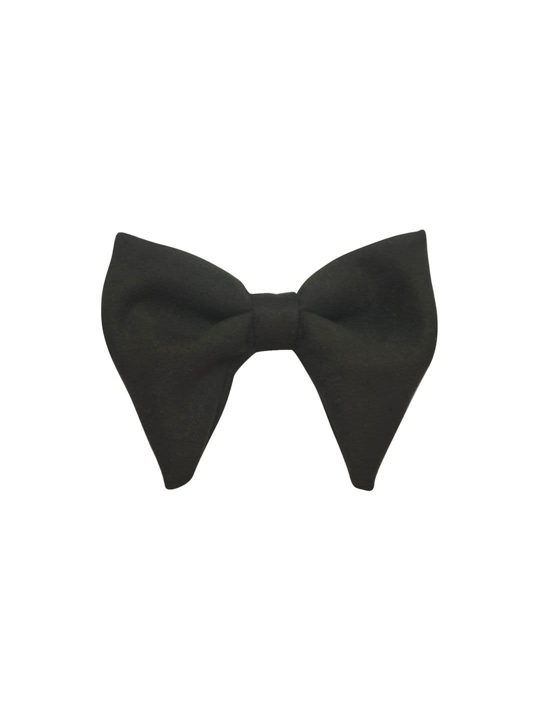 The Tie Hub Black Solid Suede Finish Bow Tie - view 1