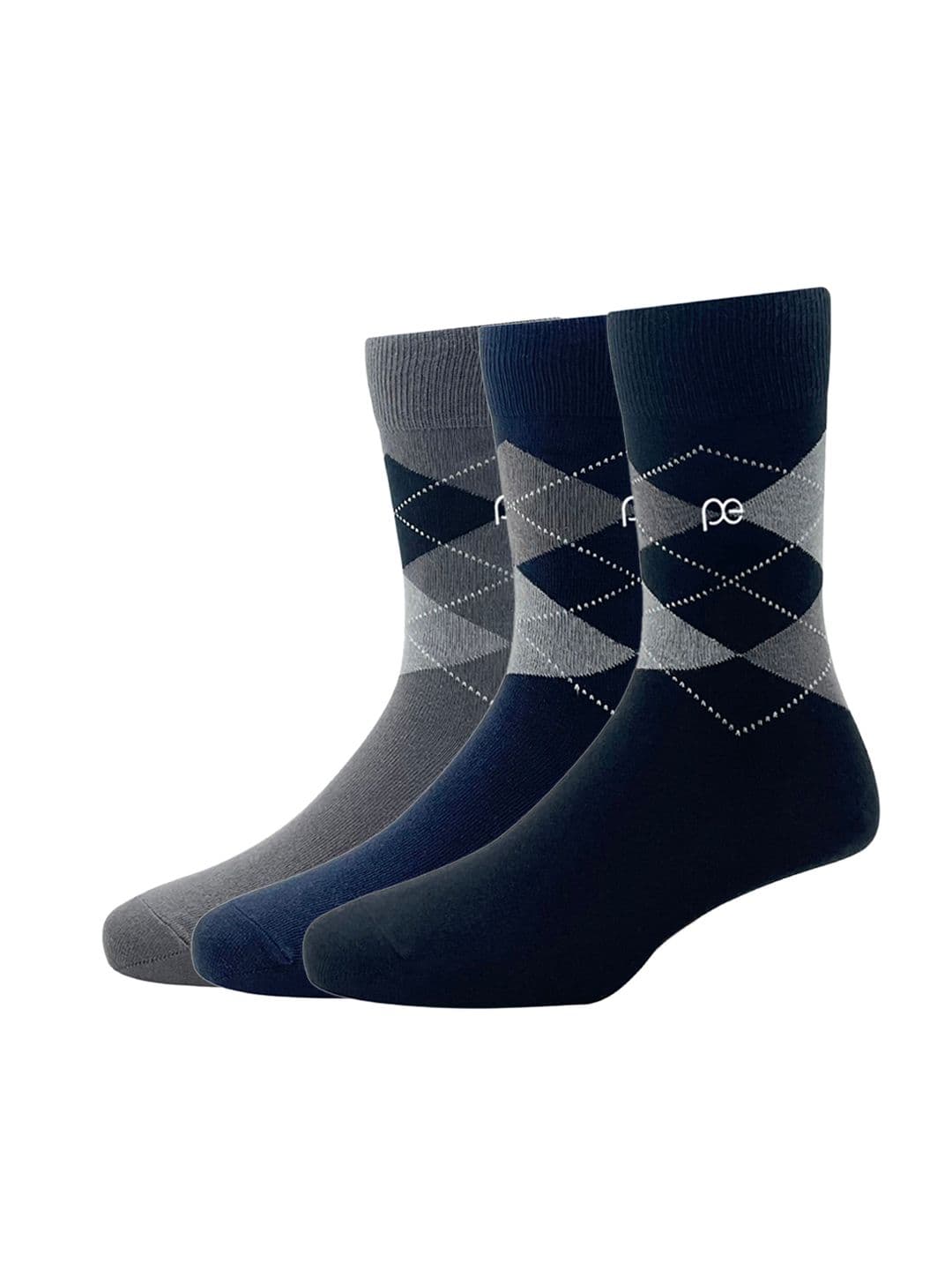 Peter England Men Pack Of 3 Patterned Calf-Length Socks - view 1