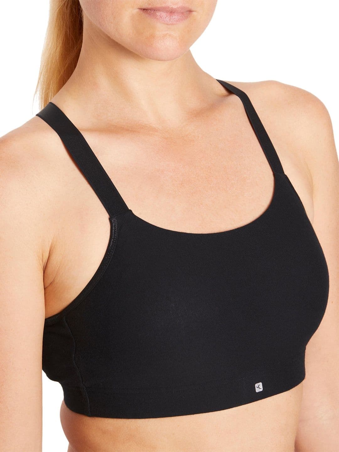 Decathlon Domyos - Women Black Low Support Gym Sport Bras - view 1