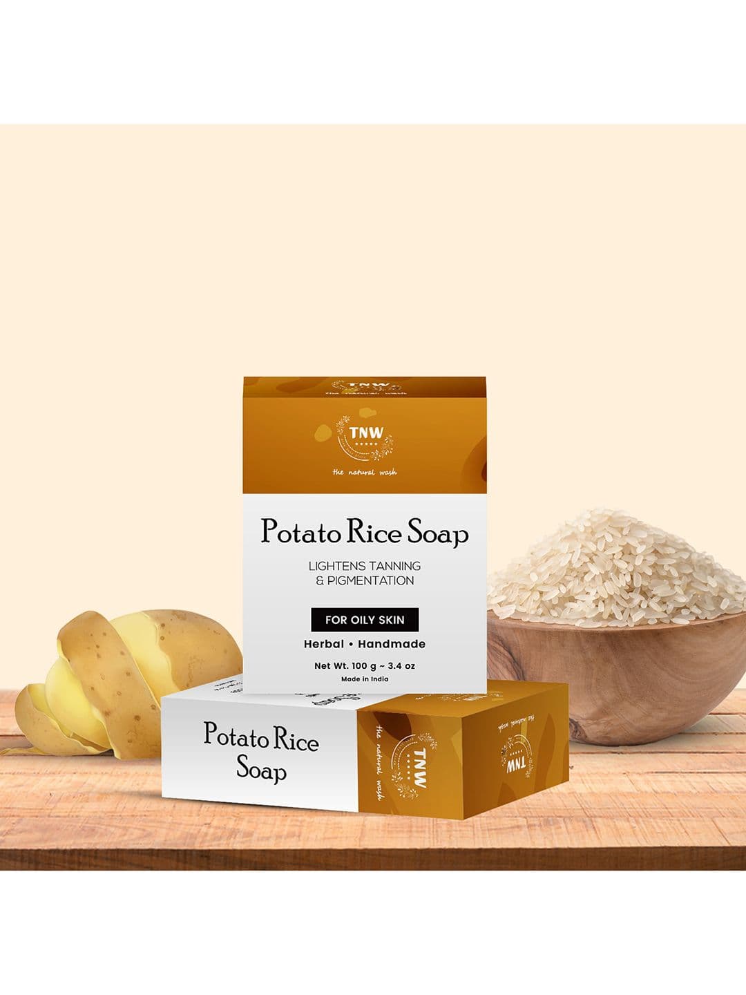 TNW the natural wash Handmade Potato Rice Soap - Tanning Pigmentation & Oily Skin - 100 gm - view 1