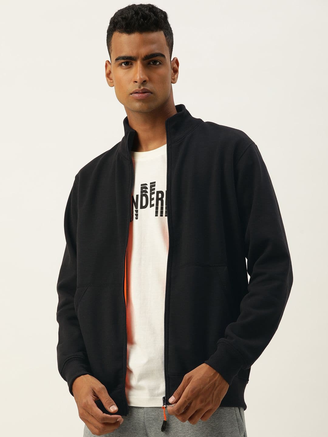 Sports52 wear Solid Mock-Collar Front-Open Sweatshirt - view 1