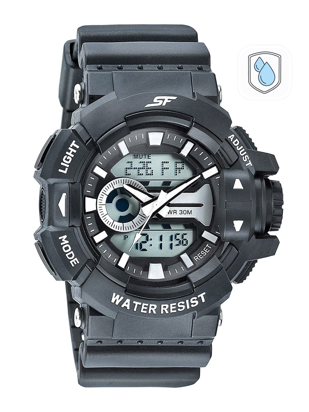 Sonata Sf Quartz Analog Digital With Black Dial Watch For Men - Nt77118pp01w - view 1