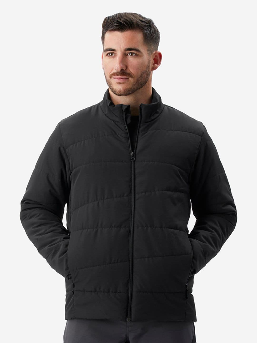 Decathlon Forclaz - Men Black MT50 Quick Dry Trekking Puffer Jackets - view 1