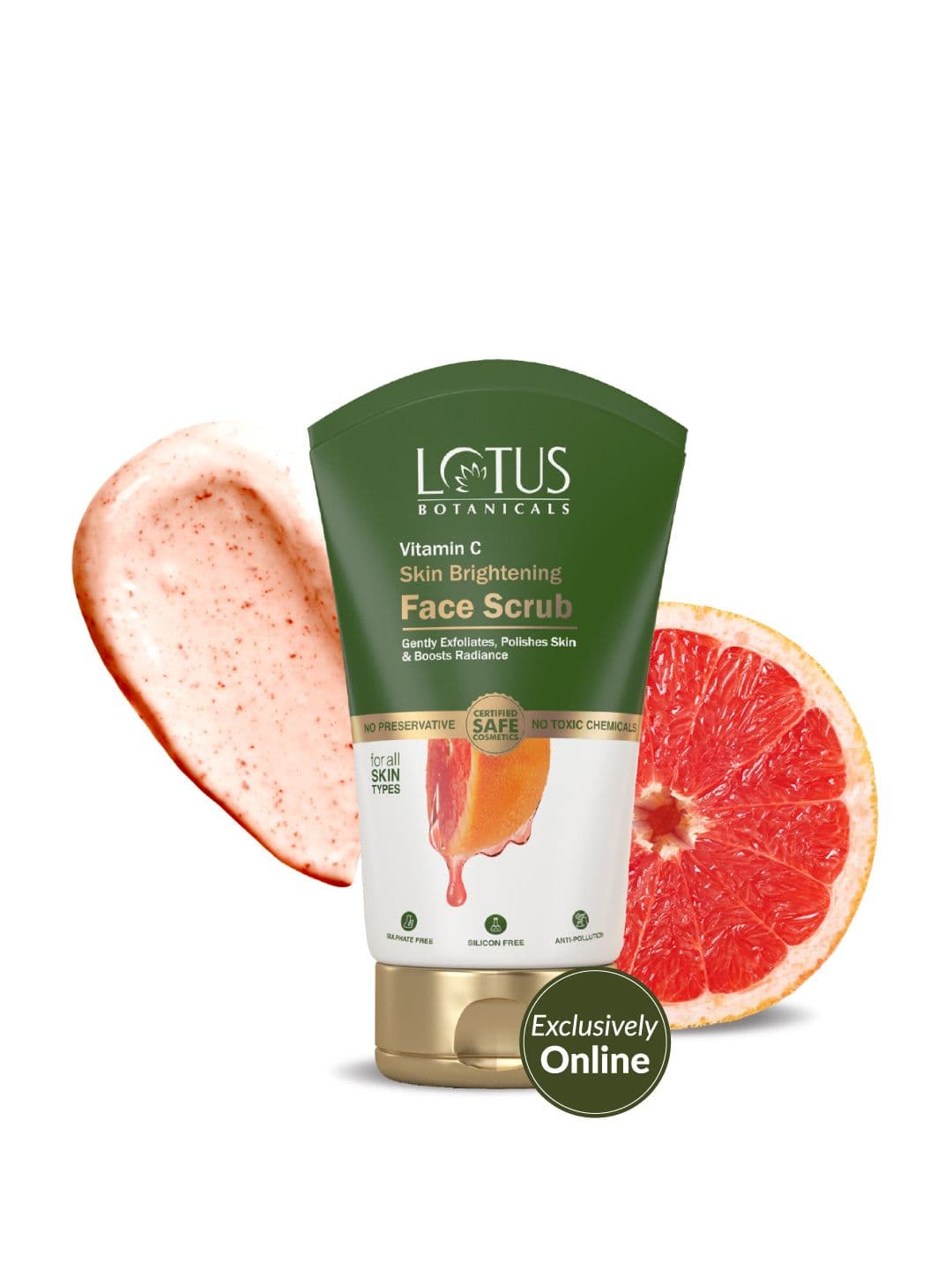 Lotus Botanicals Unisex Vitamin C Skin Brightening Face Scrub - 100 g - view 1