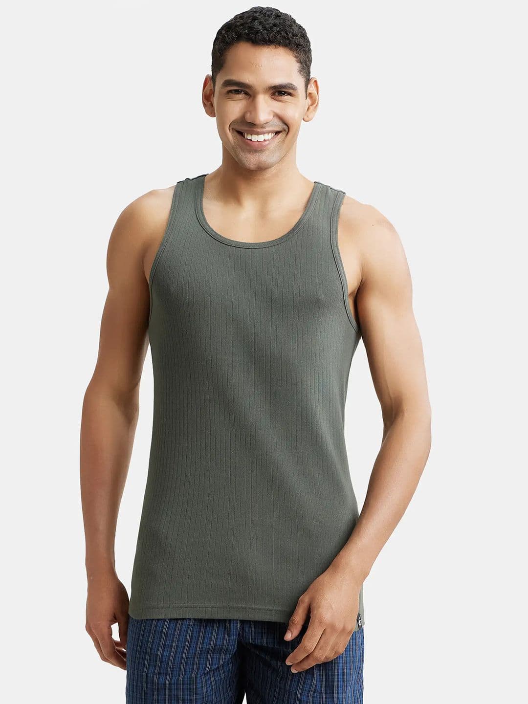Jockey Combed Cotton Rib Round Neck with Racer Back Gym Vest-9922 - view 1
