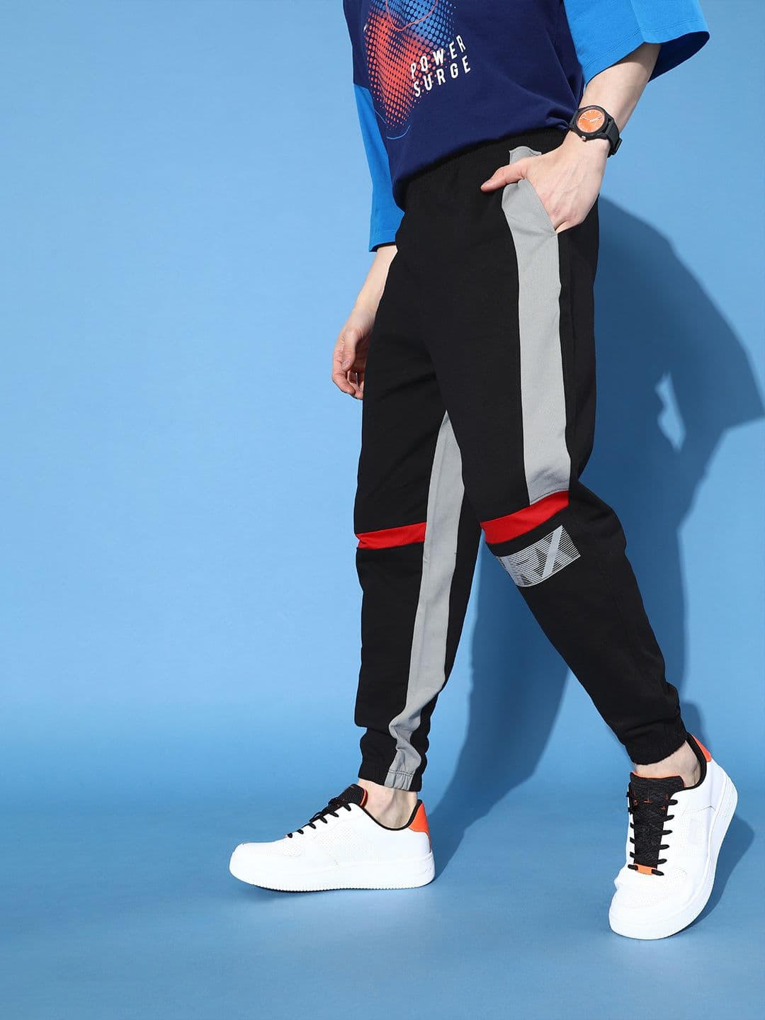 HRX by Hrithik Roshan Men Stylish Black Solid Updated Joggers - view 1