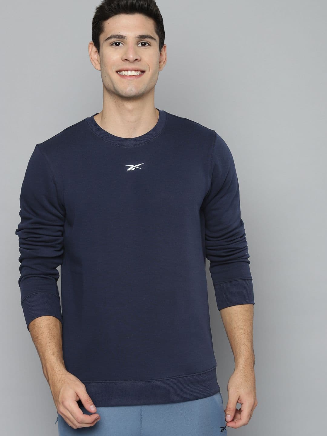 Reebok Men Navy Blue Training Sweatshirt - view 1