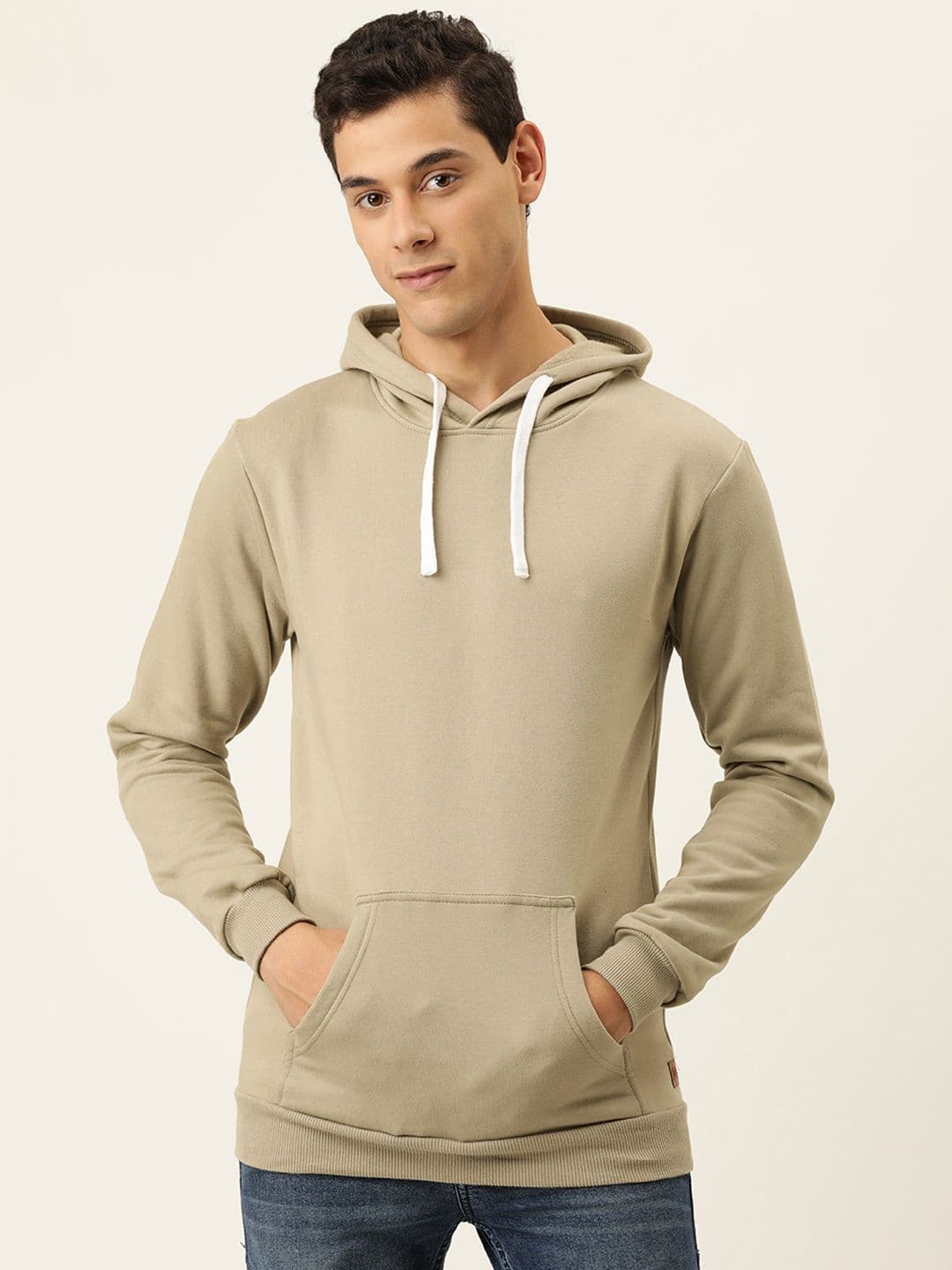 CAHOOT Men Beige Hooded Sweatshirt - view 1