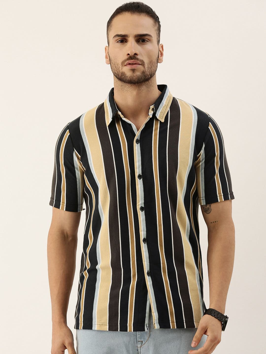 CAHOOT Men Multicoloured Striped Casual Shirt - view 1