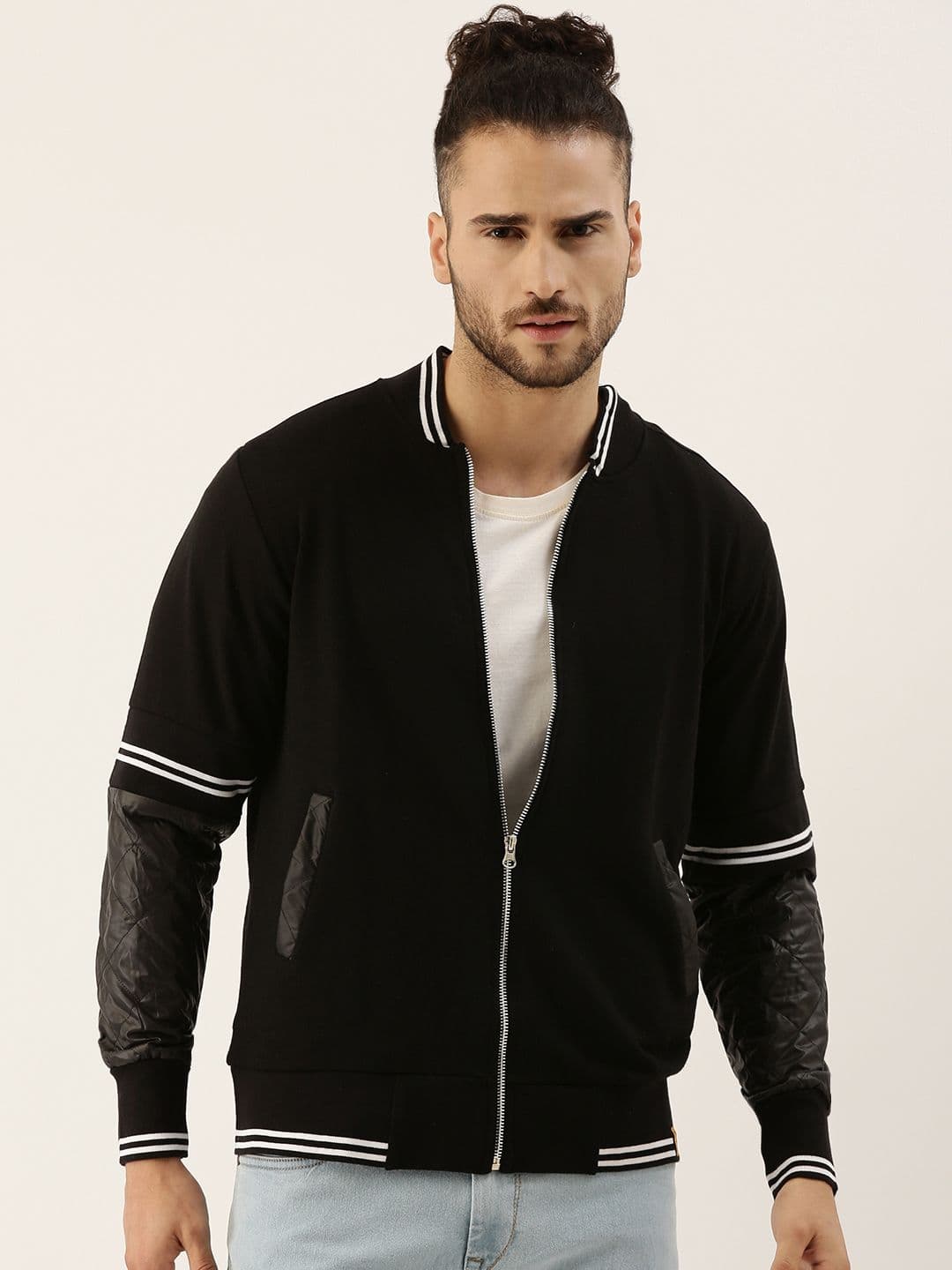 CAHOOT Men Black & White Windcheater Tailored Jacket - view 1