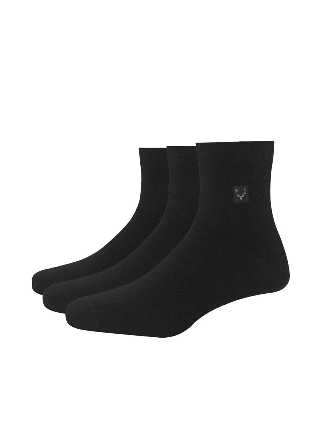 Allen Solly Men Pack Of 3 Black Solid Above Ankle Length Socks - view 1